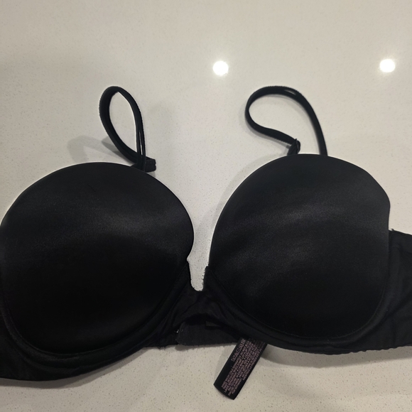 Victoria’s Secret Black Bra 32C Strapless Convertible Push Up - Picture 2 of 7